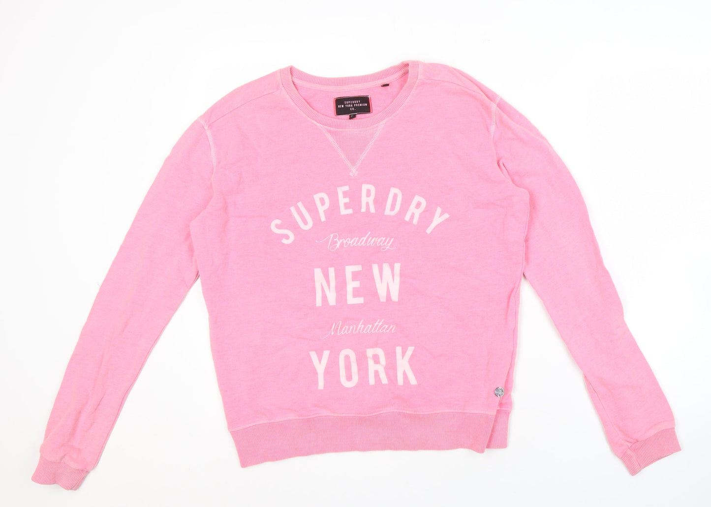 Superdry Women's Pink Logo Crew Neck Sweatshirt
