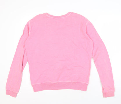 Superdry Women's Pink Logo Crew Neck Sweatshirt