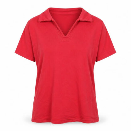 Womens UK Size M EWM Pure Classics Red Basic Polo
