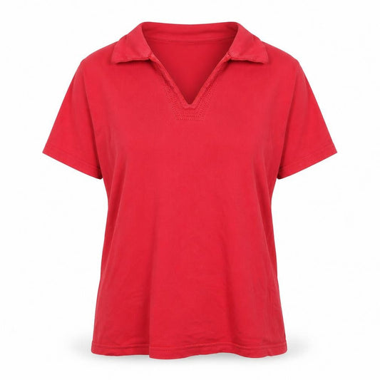 Womens UK Size M EWM Pure Classics Red Basic Polo