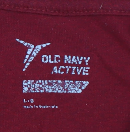 Old Navy Men's Red T-Shirt, Large, Activewear Solid Tee