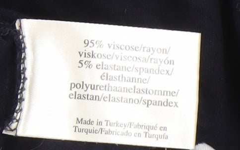 Laura Ashley Women's Blue Striped T-Shirt UK 12