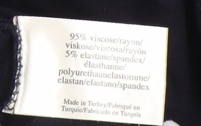 Laura Ashley Women's Blue Striped T-Shirt UK 12