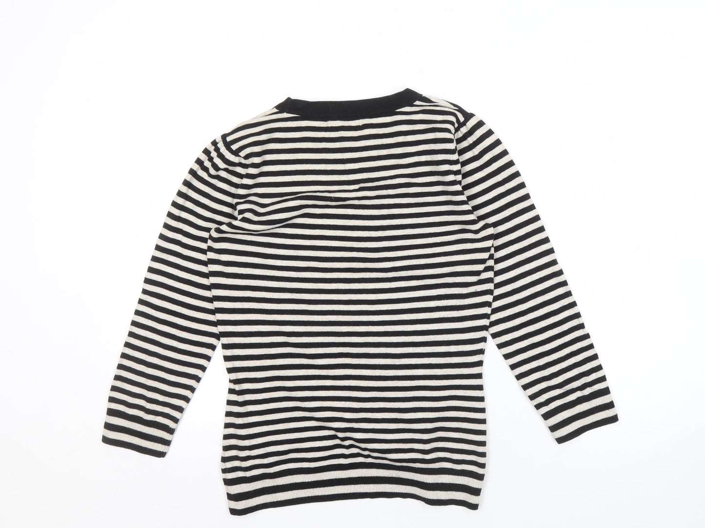 Gap Women's Black Striped Pullover Jumper M