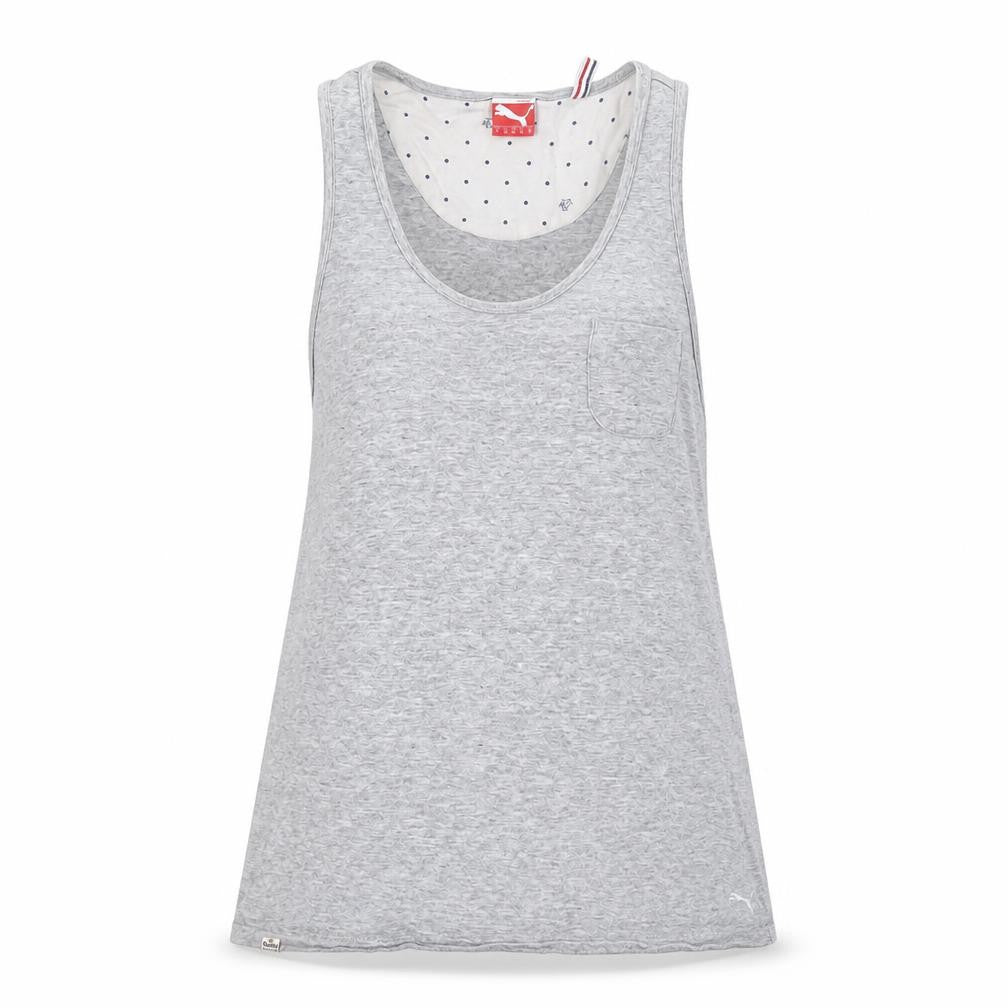 Puma Women's Grey Tank Top Size 10 Activewear