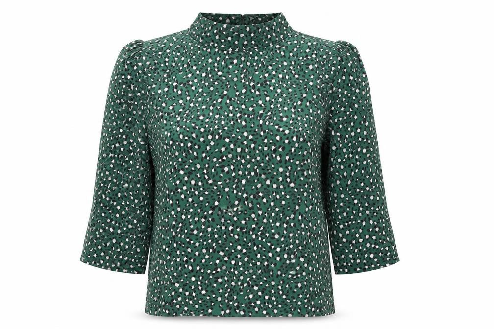 Womens UK Size 12 Whistles Green Basic Blouse