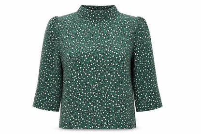 Womens UK Size 12 Whistles Green Basic Blouse