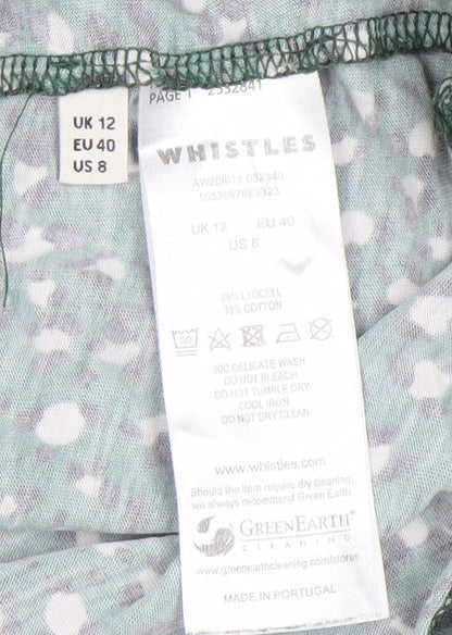 Womens UK Size 12 Whistles Green Basic Blouse