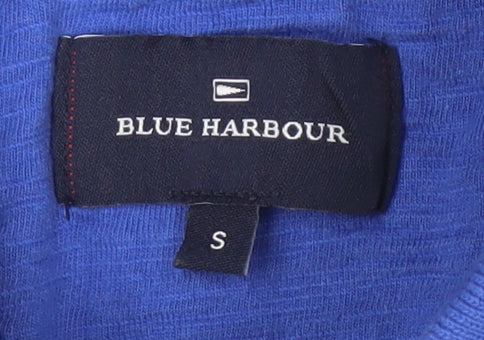 Blue Harbour Men's Blue Striped Polo Shirt S