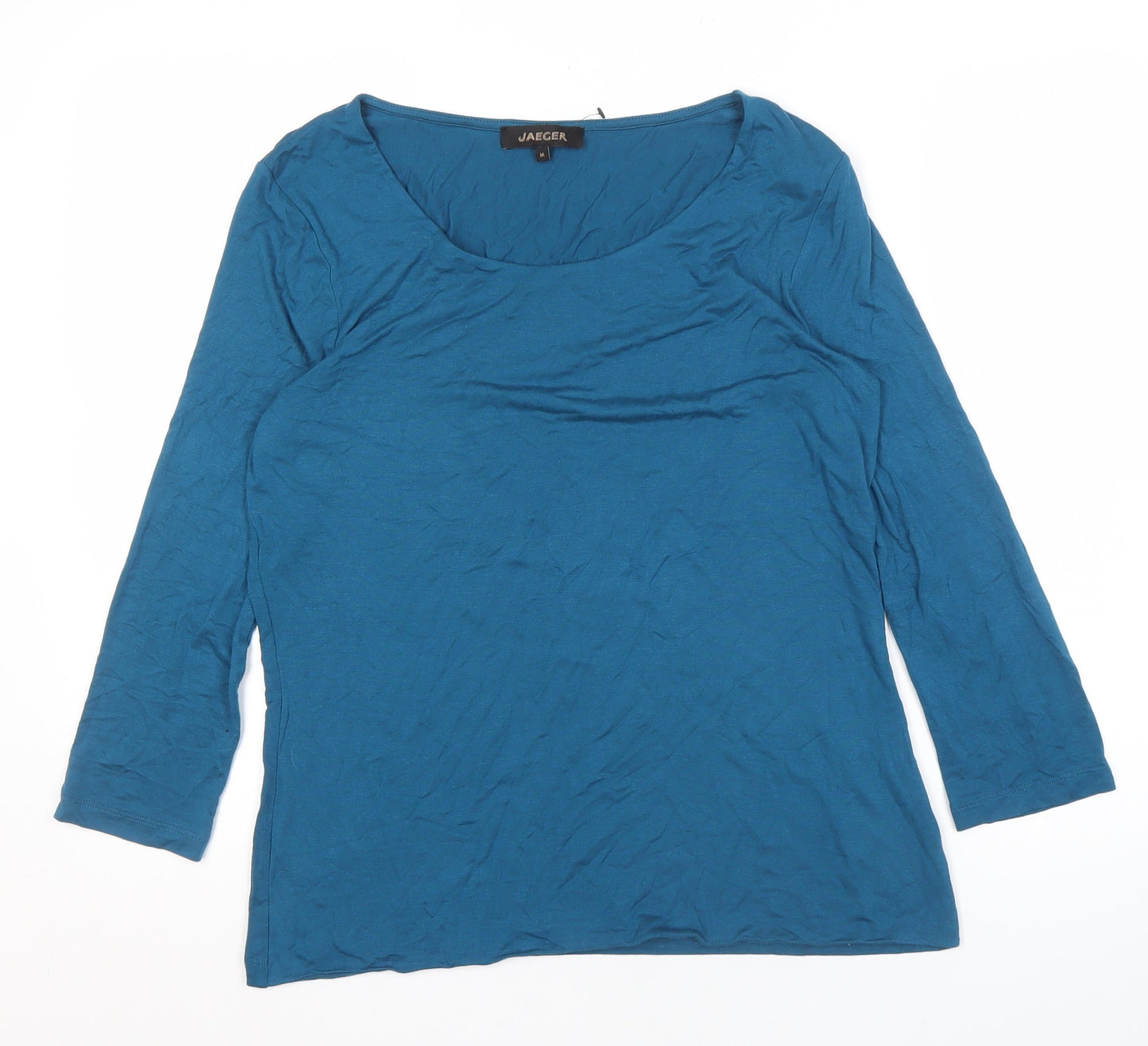 Womens UK Size M Jaeger Blue Basic T-Shirt