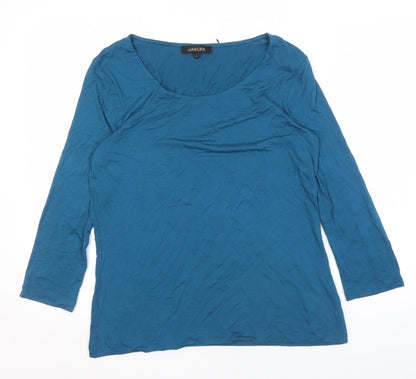 Womens UK Size M Jaeger Blue Basic T-Shirt