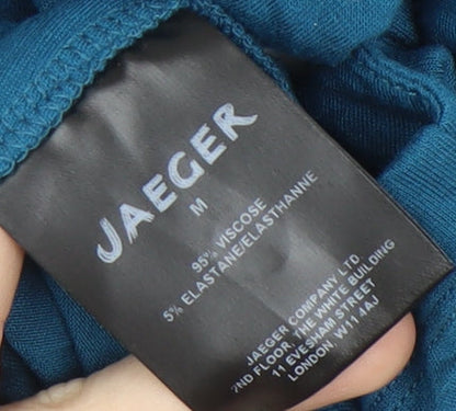 Womens UK Size M Jaeger Blue Basic T-Shirt