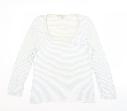 Womens UK Size M Hobbs White Basic T-Shirt