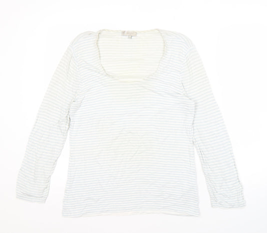 Womens UK Size M Hobbs White Basic T-Shirt