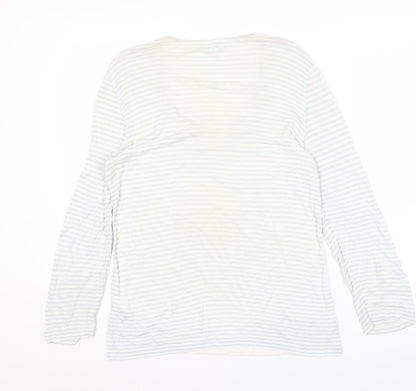 Womens UK Size M Hobbs White Basic T-Shirt
