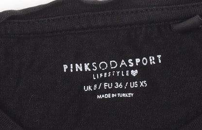 Pink Soda Sport Women's Black T-Shirt Size 8