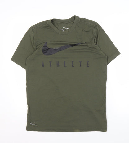 Nike Men's Green Athletic T-Shirt M Dri-Fit