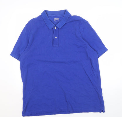 Lands' End Men's Blue XL Polo Shirt, Regular Fit