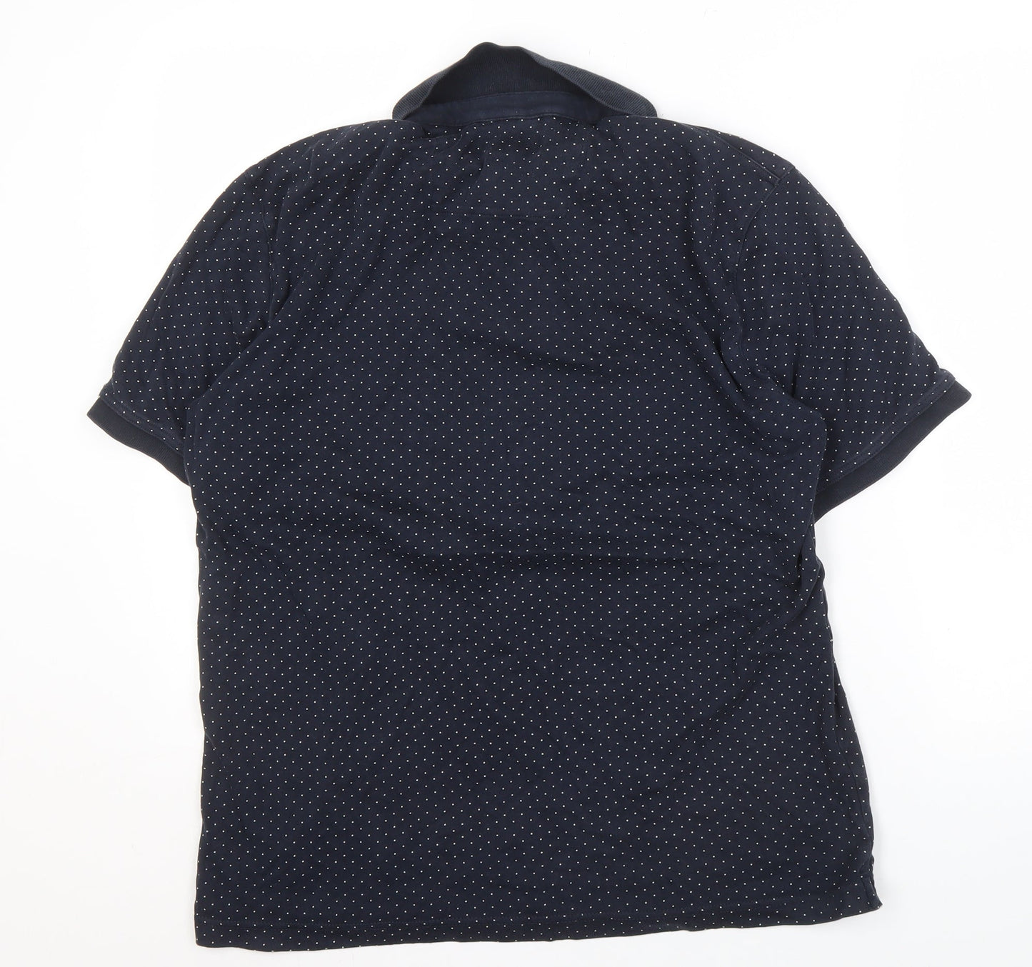 Paul Costelloe Men's Blue Polka Dot Polo XL