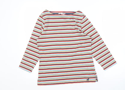 Womens UK Size 10 Tulchan Multicoloured Basic T-Shirt