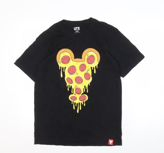 Uniqlo Disney Men's Black S Graphic Print T-Shirt