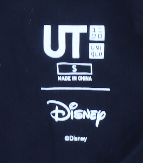 Uniqlo Disney Men's Black S Graphic Print T-Shirt