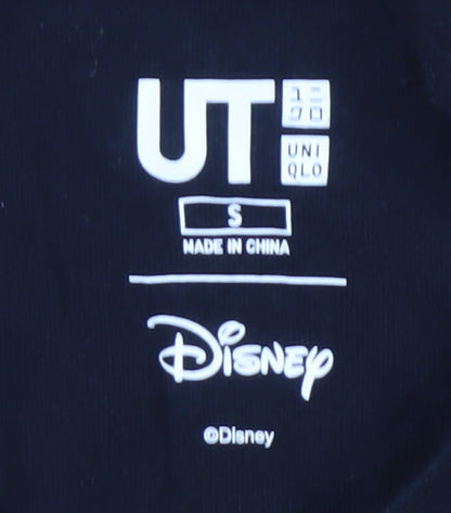 Uniqlo Disney Men's Black S Graphic Print T-Shirt