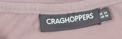 Craghoppers Women's Pink T-Shirt, Size 14, Raglan Sleeves