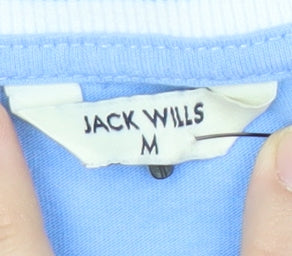 Jack Wills Women's Blue Ringer T-Shirt, Size M