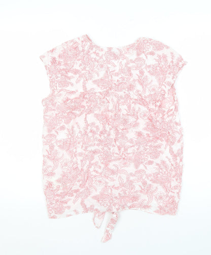 Womens UK Size 8 Phase Eight Pink Basic Blouse