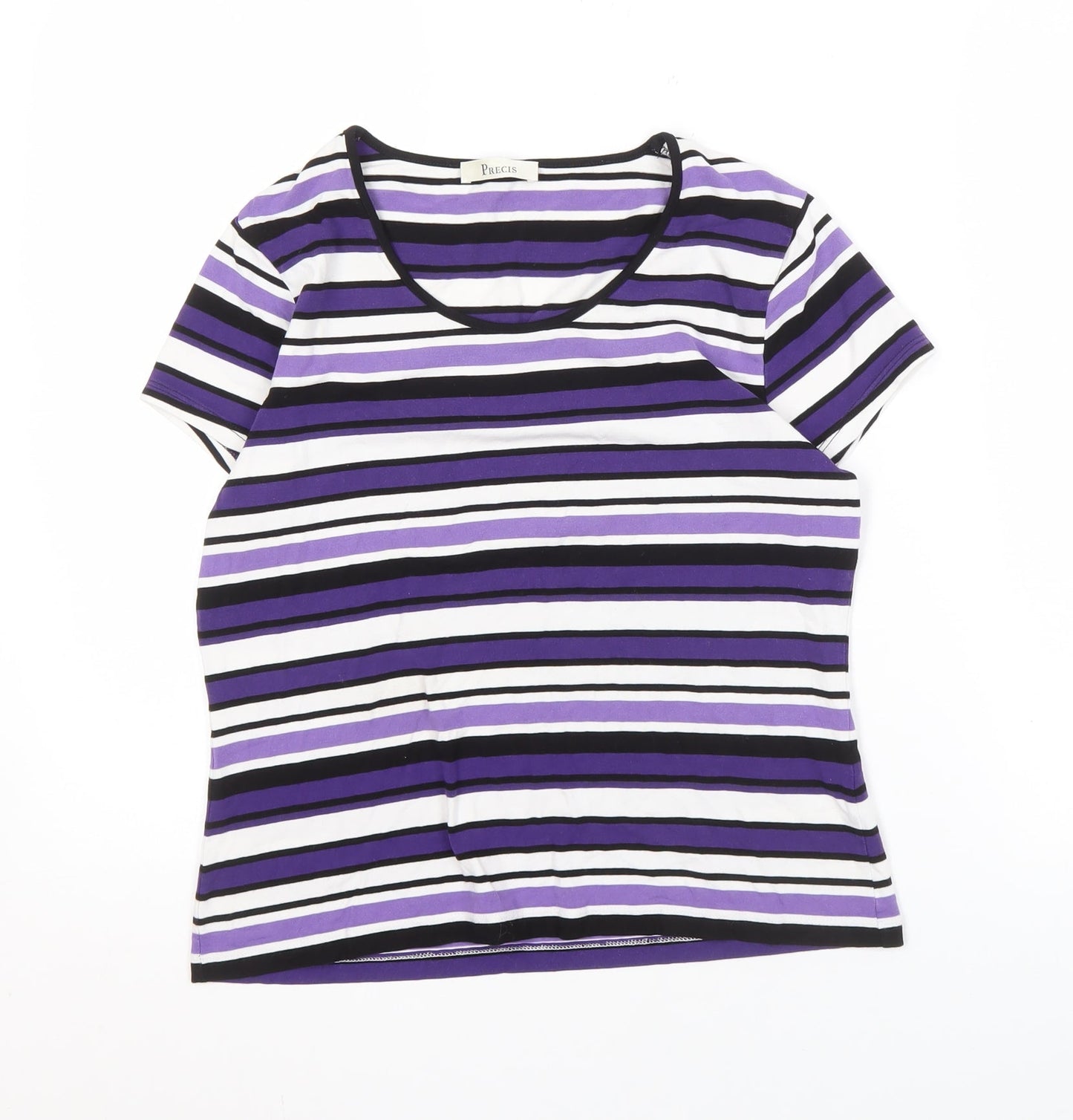 Womens UK Size M Precis Multicoloured Basic T-Shirt