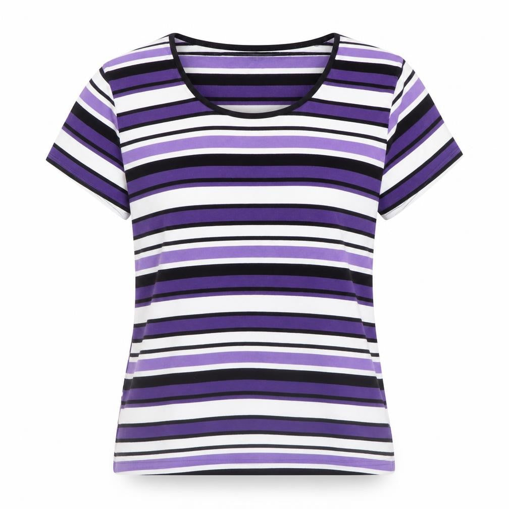 Womens UK Size M Precis Multicoloured Basic T-Shirt