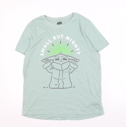 Unisex Adults UK Size S Star Wars Green Basic T-Shirt