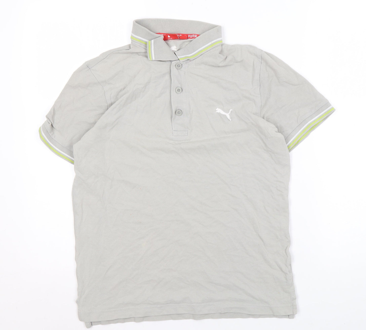 Puma Men’s Grey Polo Shirt, Size S, Casual Style