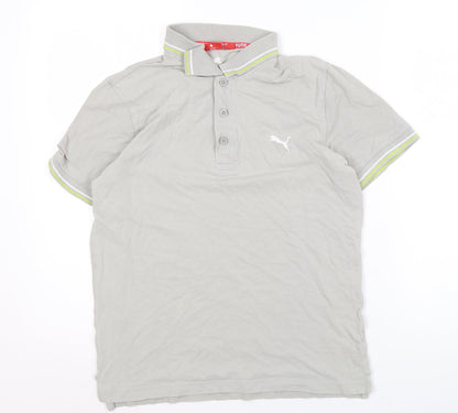 Puma Men’s Grey Polo Shirt, Size S, Casual Style