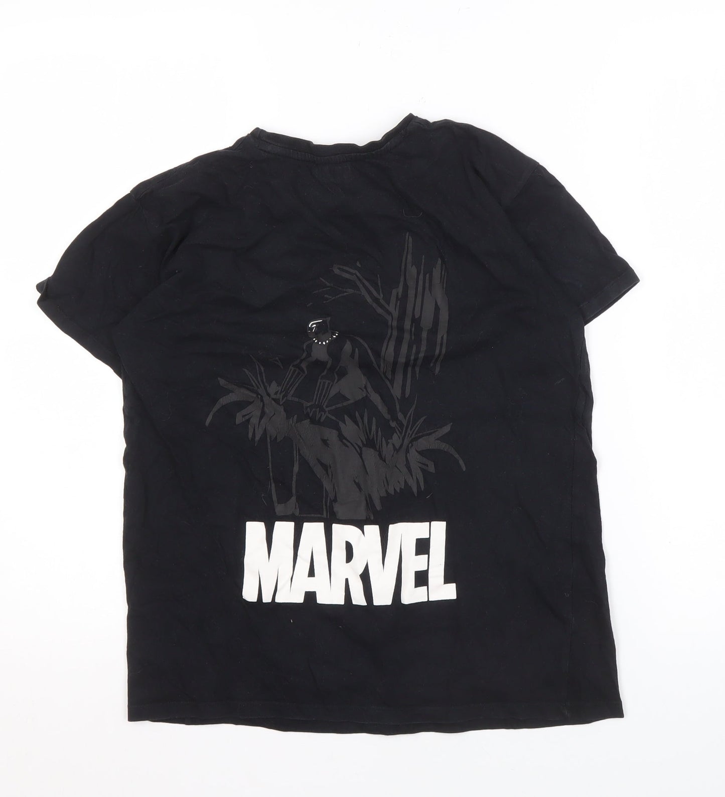 Marvel Boys Black Panther T-Shirt, Black 11 Years, Graphic Logo