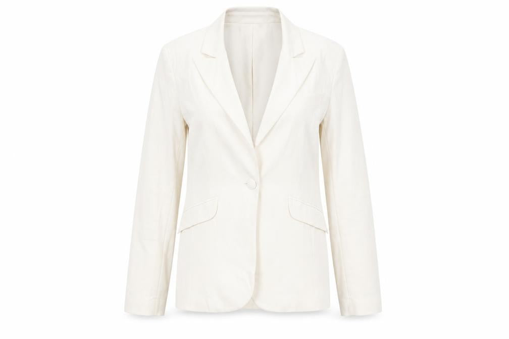 Womens UK Size 10 Warehouse Regular White Blazer