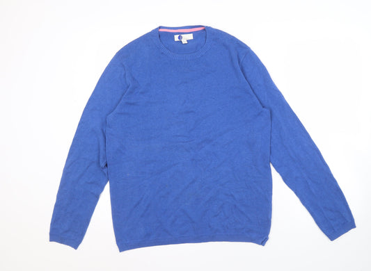 Boden Men's Blue Cotton Jumper, Size S, Crew Neck