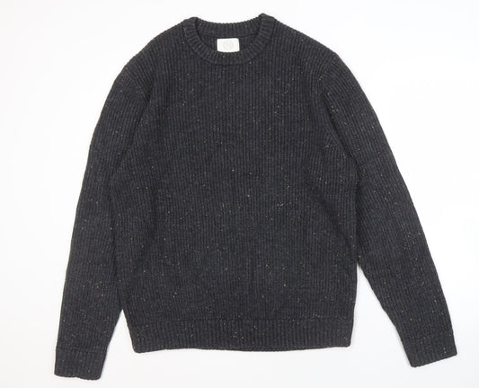 Marks and Spencer Men's Grey Knit Pullover Jumper L
