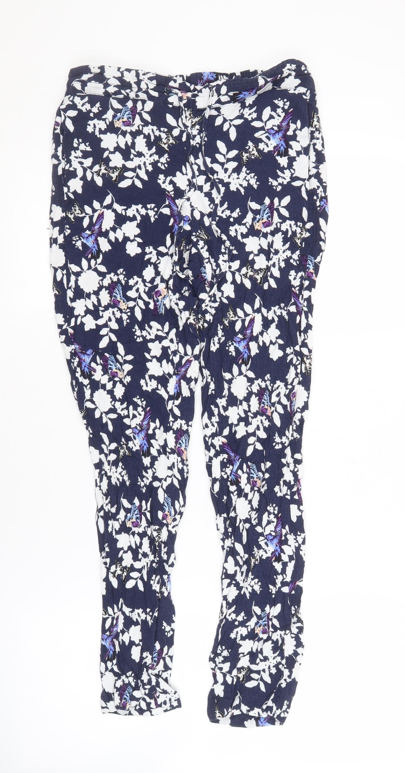 Womens UK Size 8 Oasis Slim Fit Leggings Blue Trousers