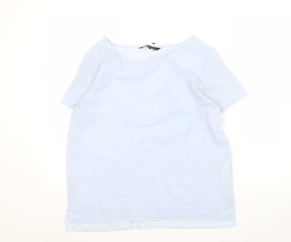 Womens UK Size M French Connection Blue Basic T-Shirt