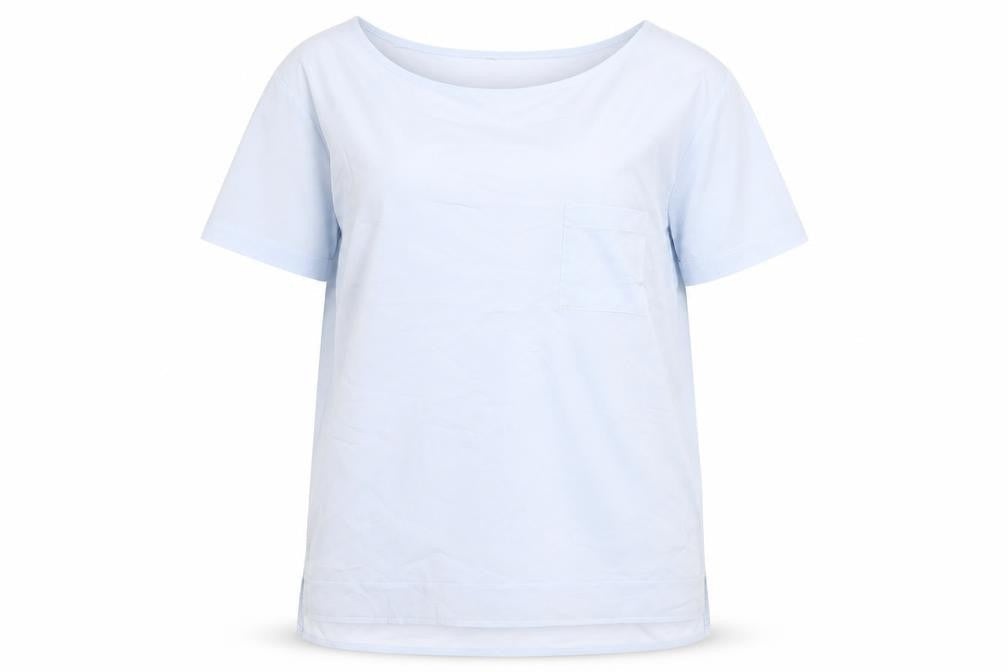 Womens UK Size M French Connection Blue Basic T-Shirt