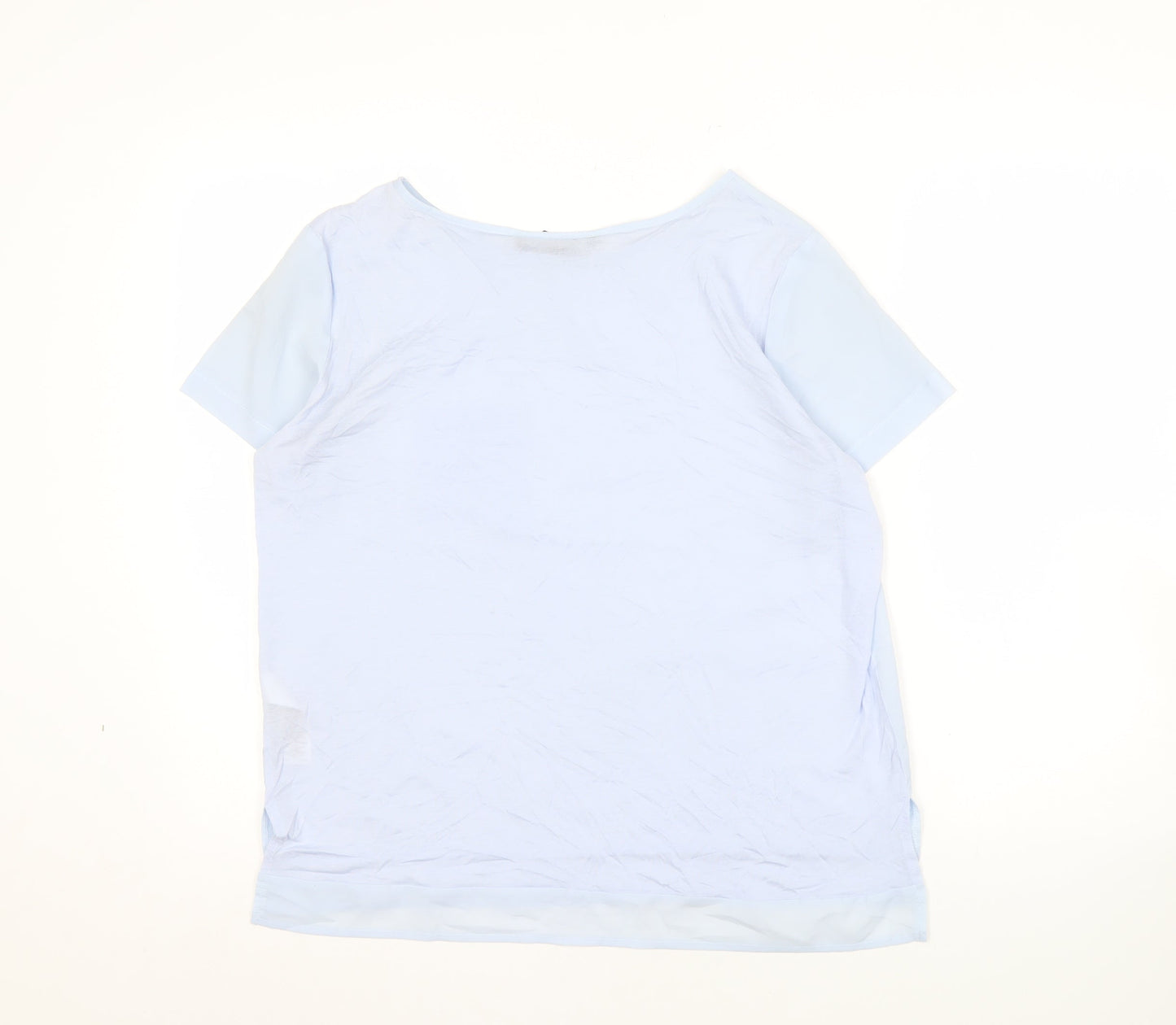Womens UK Size M French Connection Blue Basic T-Shirt
