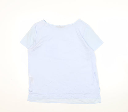 Womens UK Size M French Connection Blue Basic T-Shirt