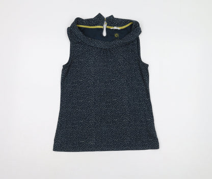 White Stuff Women's Blue Cowl Neck Sleeveless Tank Top Size 10