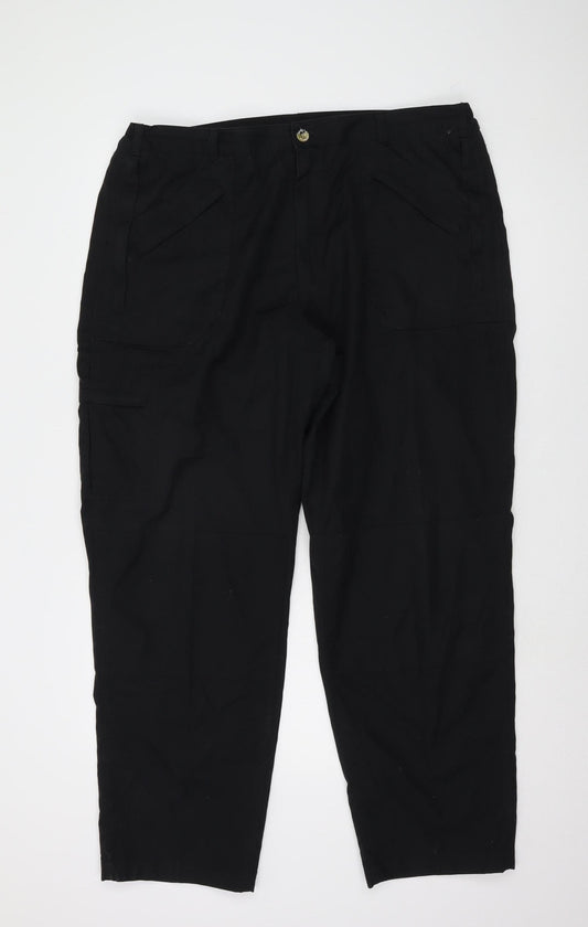 Regatta Men's Black Cargo Trousers XL Polyester Cotton