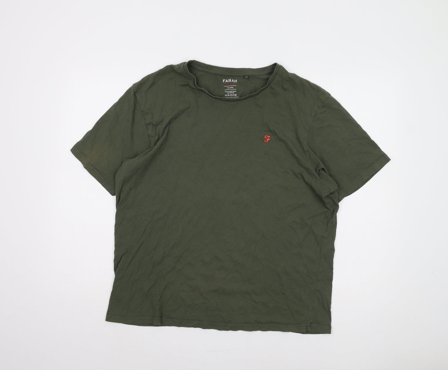 Mens UK Size 2XL Farah Green  T-Shirt