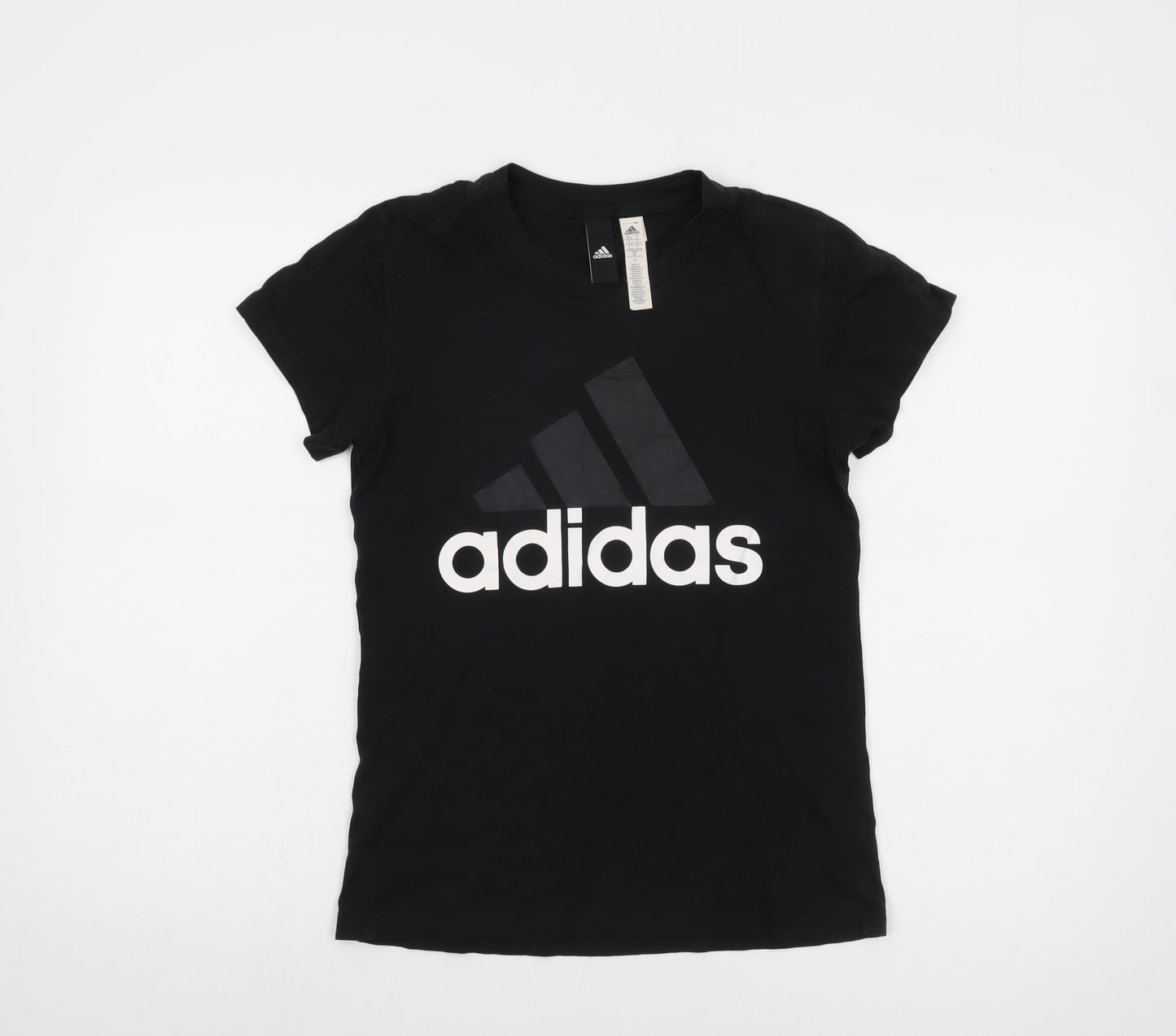 Womens UK Size S adidas Black Basic T-Shirt