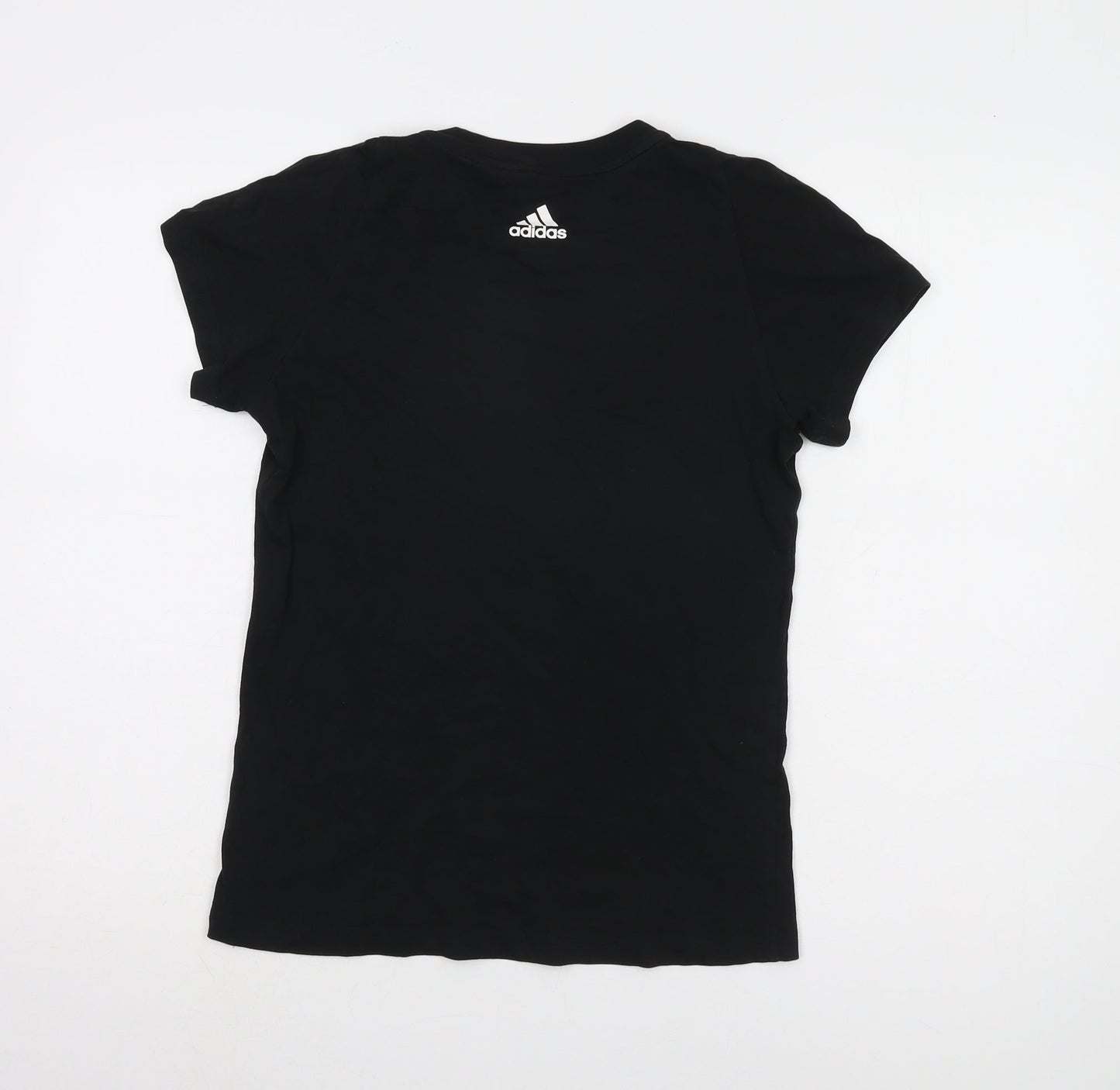 Womens UK Size S adidas Black Basic T-Shirt