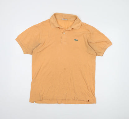 Lacoste Men's Orange Polo Shirt, Size 4, Casual Style